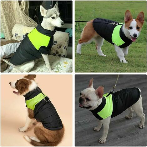 1pc Gilet imperméable en coton pour chien, gilet pour animal de compagnie, manteau pour chien automne et hiver, manteau pour chien automne et hiver petits et moyens chiens, manteau chaud pour chien (M