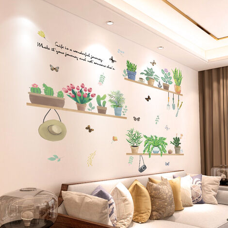 Feuilles vertes plante Stickers muraux décalcomanie pépinière décor Art  Mural pour la maison