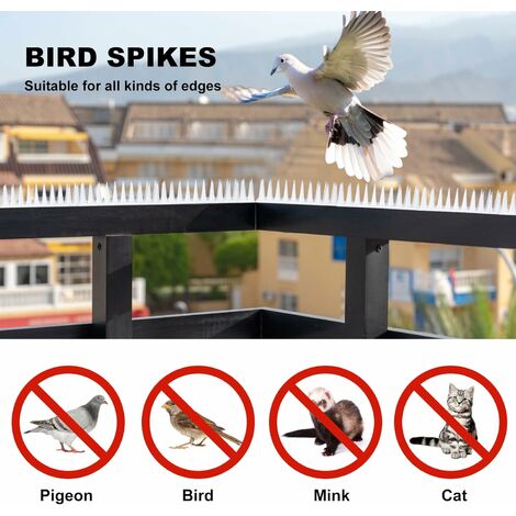 Pic Anti Pigeon, 5 Mètres Anti Pigeons pour Balcon Plastique Kit, Repulsif  Oiseaux Pigeon Pic Anti Chat, pour Moineaux Hirondelles