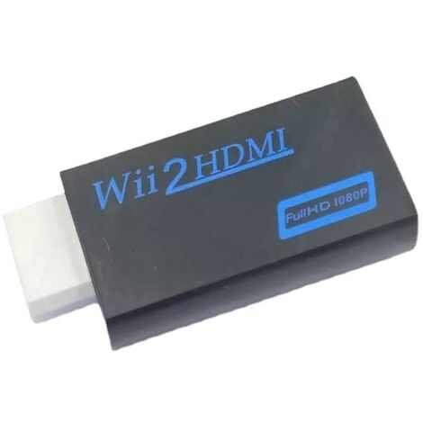 1PC noir Convertisseur Wii vers HDMI adaptateur wii vers hdmi wii2 vers  hdmi HD wii2hd mi