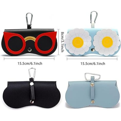 Lot De 6 étuis à Lunettes Souples 3 Couleurs En Cuir Pochette