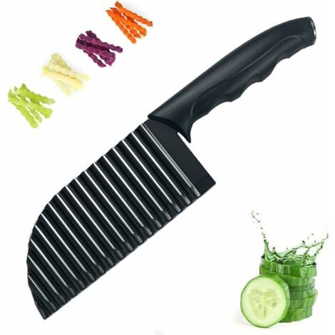 Acheter Couteau ondulé utile antirouille, fer largement appliqué, trancheur  de frites, coupe-légumes pour la cuisine