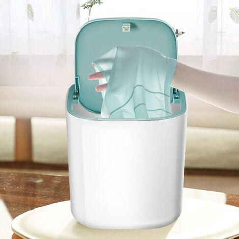 bleu Mini Machine à Laver Laveuse de Baril de Linge Sous-Vêtements Chaussettes Laveuse Portable Personnel Rotatif Ultrasonique Turbine Rond Pratique pour Dortoir à Domicile