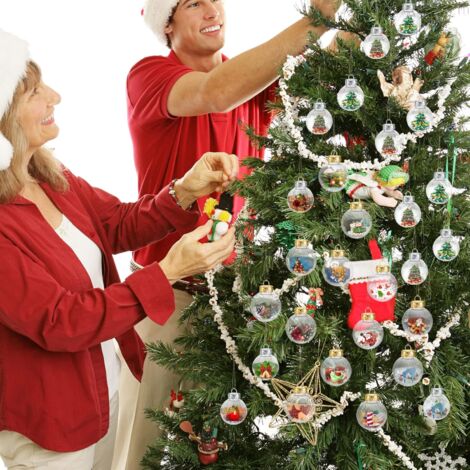 SUNBEAUTY Lot De 6 Décorations De Noël En Papier Vert Mat 3D - Sapin De Noël En Papier Nid D&39;abeille Avec Boule Blanc Et Vert-a - Maison