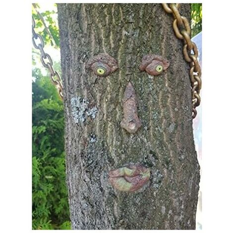 BTMIEY Décorations 3D en forme de visage d'arbre de vieil homme, décoration  de jardin (B) : : Cuisine et Maison