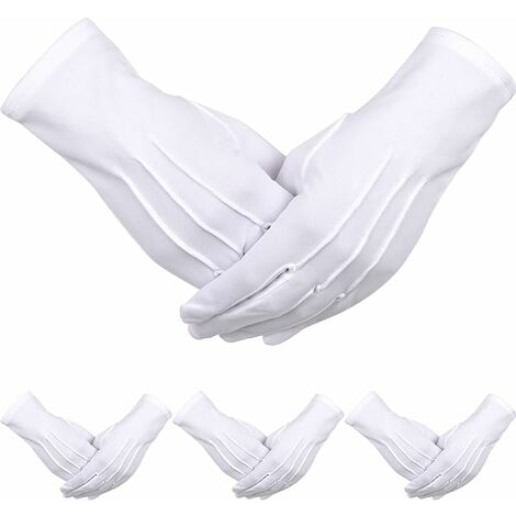 Lot de 3 paires de gants blancs pour homme et femme adultes Pour