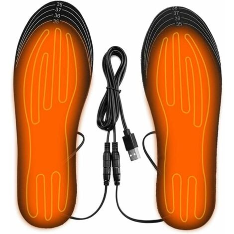 1 paire de semelles chauffantes Coussins électriques Chauffe-pieds unisexes  Chaussures rechargeables USB