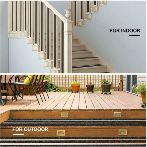 Ruban Antidérapant Noir 10cm X 5m - Adhésif Sécurité Pour Escaliers, Marchepieds, Rampe - PVC Résistant - Intérieur/Extérieur