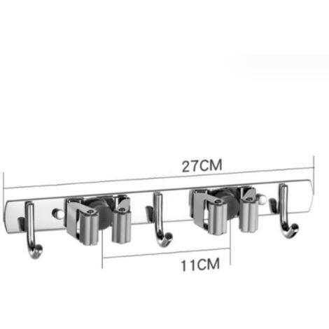 Support Mural Pour Balai De Vadrouille En Acier Inoxydable O En Ance