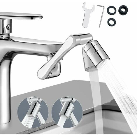 ShenMo 2 Pièces Robinet d'eau pivotante,Tête De Robinet De Cuisine Mobile  360 Degrés,2 Modes Réglable Douche Tête Filtre Pulvérisateur,Aérateur de  cuisine,Robinet de Cuisine,Rallonge de robinet de Cuisine 