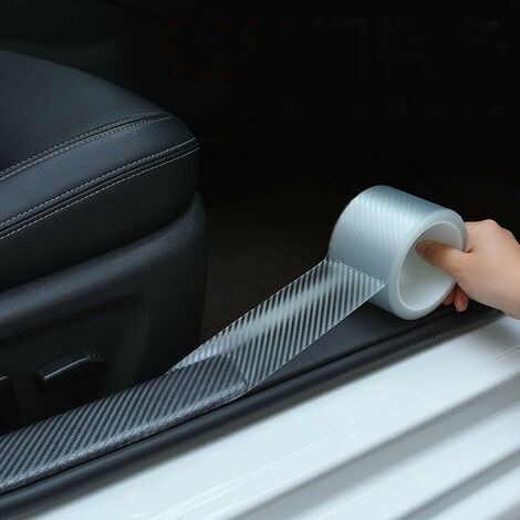 Ruban adhésif 3D en fibre de carbone pour voiture, autocollant mural,  anti-rayures, protection de pare