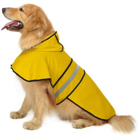 Manteau imperméable réfléchissant pour chien, taille m, jaune, veste pour  animaux de compagnie avec bande réfléchissante