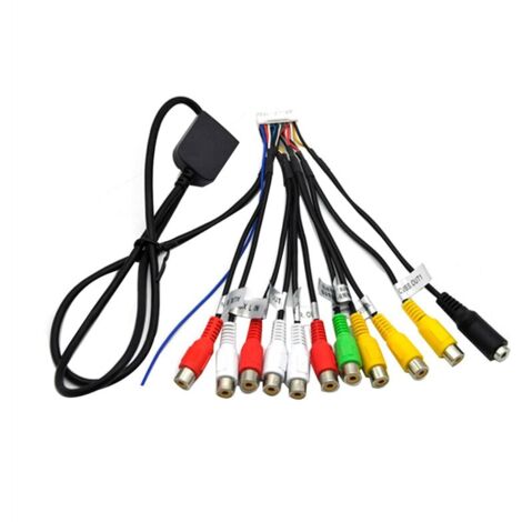 Câble RCA CAMECHO Pour Autoradio - Entrée Aux-in Et Micro - Avec Micro