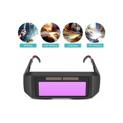 Lunettes de soudage, masque de soudage automatique, lunettes de soudeur à lentilles TIG MIG à obscurcissement automatique solaire pour la protection des yeux