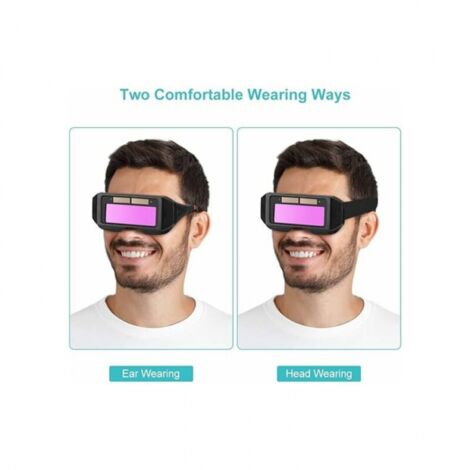 Lunettes de soudage, masque de soudage automatique, lunettes de soudeur à lentilles TIG MIG à obscurcissement automatique solaire pour la protection des yeux