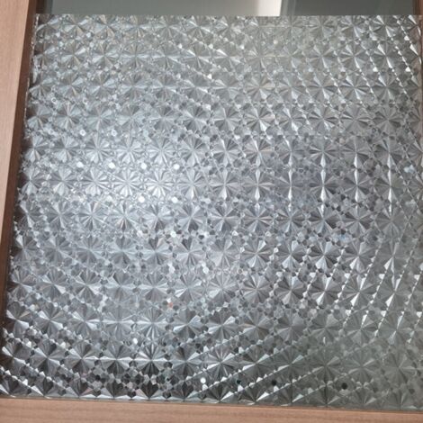 3D Diamant 45cm x 100cm Film Fenetre Anti Regard Electrostatique Opaque Film pour Vitre