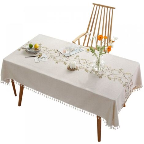 Meioro Nappe De Table Nappes à Carreaux Blanc Et Bleu Nappe En Coton Et