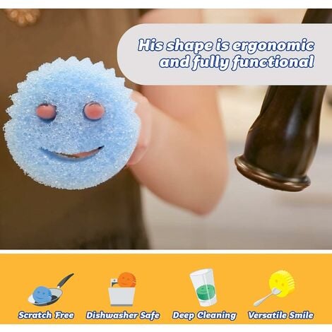 Eponge Smiley Anti-Rayures, Eponge Vaisselle Lavable