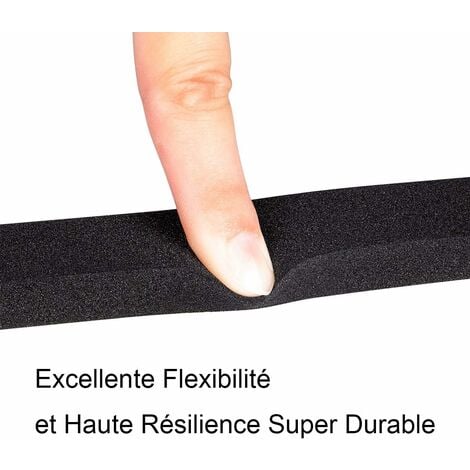 Joint de Bande d'étanchéité en caoutchouc souple Ruban autocollant phonique 25 mm x 10 mm x 2M pour porte fenêtre Climatiseur Coupe-froid Insonorisation, 1 rouleaux