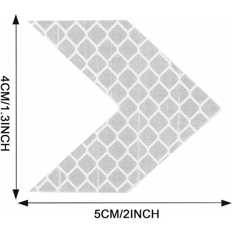 Flèche jaune et noire Avertissement de sécurité Visibilité Bande  réfléchissante Autocollant de bande pour automobiles Moto Style de voiture