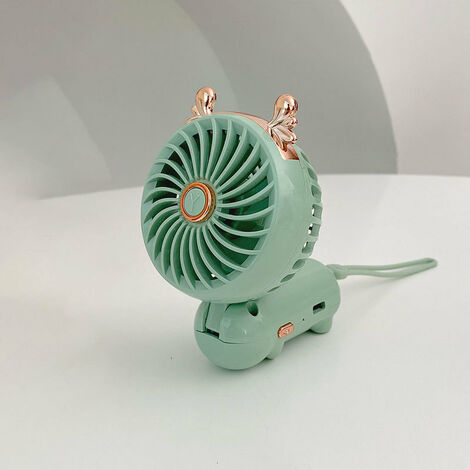 Elixir - Ventilateur à tête pivotante mini ventilateur de bureau portable  rétractable petit ventilateur portable.vert - Ventilateurs - Rue du Commerce