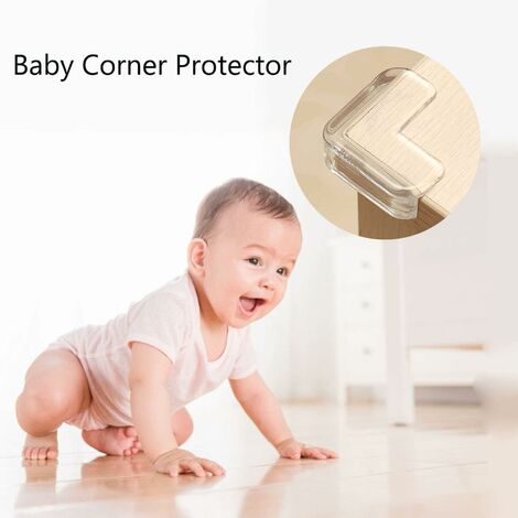 Lot de 10 protections d'angle de table pour bébé (forme en L), protections d 'angle