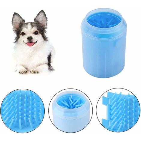 Bleu - 1 pièce gobelet de nettoyage de pattes de chien portable, gobelet de nettoyage de pattes de chien, nettoyeur de pattes de chien en silicone pour le toilettage des pattes de chien sales et boueu