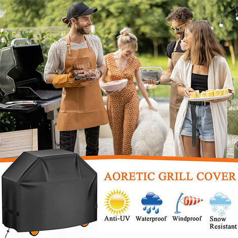 Housse de protection étanche et anti-poussière pour barbecue portable 210D  (noir)