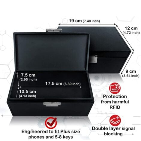 Extra Large Faraday Box pour clés de voiture - Cage antivol RFID