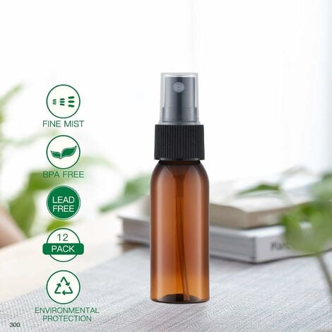 Transparent-30ML Ambre Flacon Spray Vide (12 Pièces) Vaporisateur Parfum,  Bouteille Rechargeable de Voyage, Pulvérisateur Atomiseur