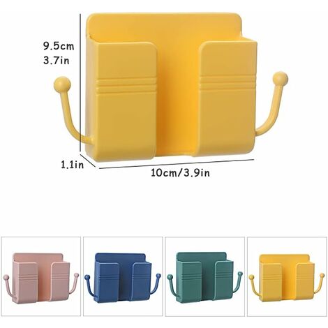 Support Mural Téléphone Autocollant | Anti-Glisse, Réglable | Pour Salle De Bain, Bureau, Voyage