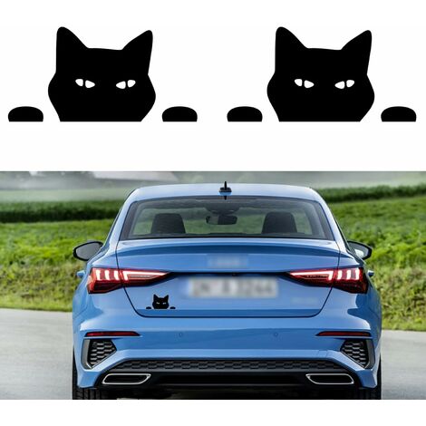 2PCS 5.5'' Cat Peeking Car Stickers Cat Watching Vinyle