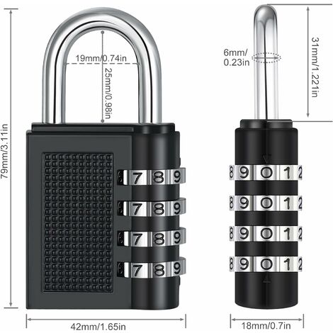 Cadenas à combinaison numérique à 3 chiffres préréglé Master Lock