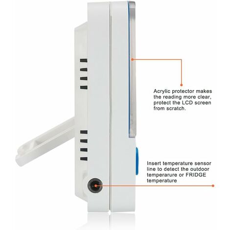 Thermomètre Numérique Lcd pour Réfrigérateur Thermomètre pour Réfrigérateur  avec Aimant de Support Réglable pour l'Alerte au Gel pour Usage Domestique  