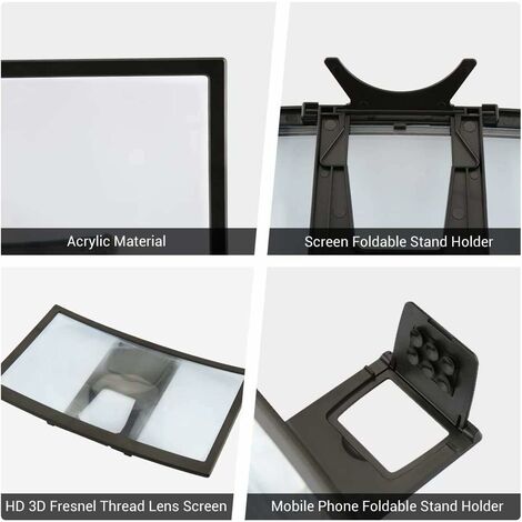 Projecteur Agrandisseur d'écran pour téléphone , amplificateur de loupe d'écran pour smartphone