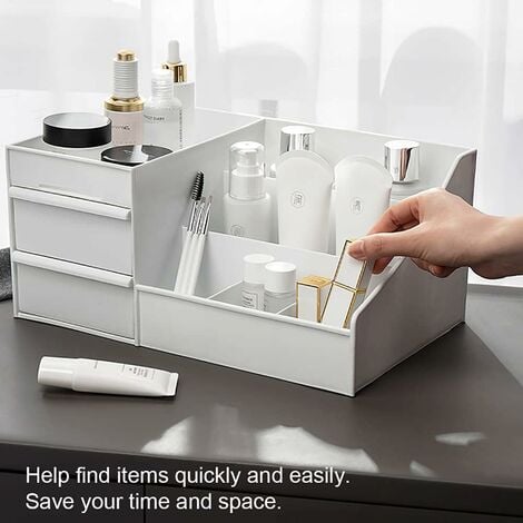 Acheter Cosmétiques papeterie organisateur tiroir boîte de rangement boîte  de rangement transparente tiroir de rangement de bureau