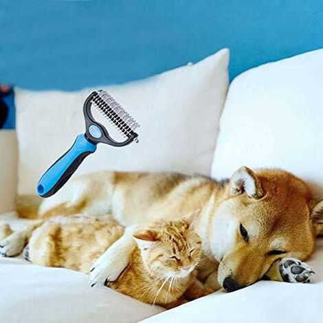 Brosse à sous-poil pour chiens et chats à poils moyens à longs - Brosse à sous-poil contre les nœuds et sous-poils
