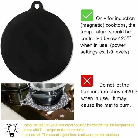 Tapis de protection de plaque de cuisson à induction électrique Mat  antidérapant Plaque de cuisson en silicone Protecteur de rayures Couvercle  Chaleur In
