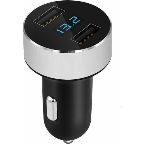 Mini chargeur allume-cigare - 2 ports USB Charge rapide 3,0 A/V