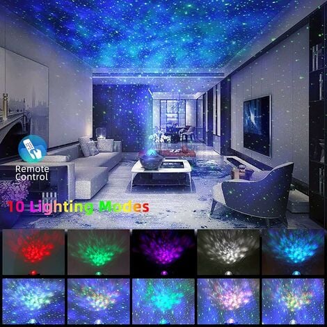 Star Projecteur Night Light, Projecteur Galaxy pour chambre à coucher,  Projecteur de ciel nocturne avec haut-parleur Bluetooth et 19 bruit blanc,  Projecteur de plafond Galaxy Light