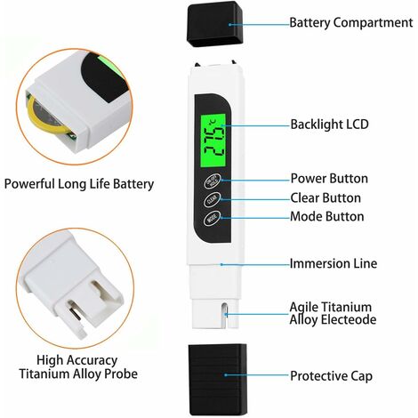 13treize - Testeur d'eau-TDS Testeur d'eau numérique Stylo d