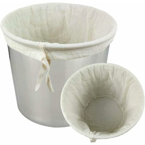 3 Sacs à Lait De Noix Réutilisables Avec Cordon - Filtration Café, Thé, Vin, Bière, Jus - 11