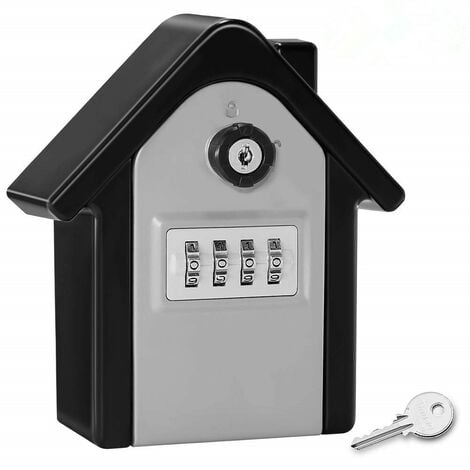 Boîte à clés extérieure, boîte à clés verrouillable avec code numérique,  armoire à clés à 36 crochets numérotés, couvercle de clé pour cacher une  clé