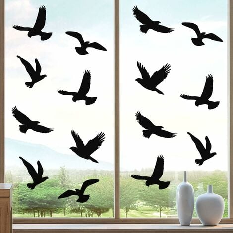 Sticker pour vitre électrostatique - Oiseaux exotiques perroquets