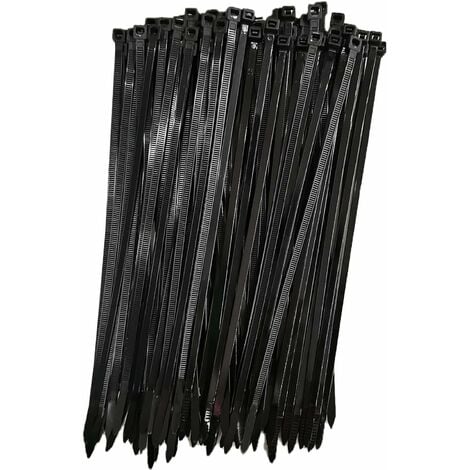 Lot de 100 colliers de serrage noirs solides réutilisables – Colliers de  serrage de 300 mm x 7,6 mm premium – Haute qualité en nylon solide par  Gocableties : : Bricolage