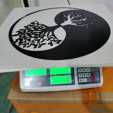 Décoration Murale Métal - Arbre de Vie - Yin Yang Décoration Murale Métal 2828 cm noir