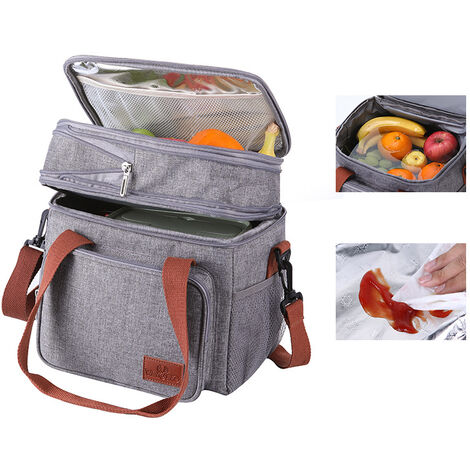 Panier Repas, Mini Sac Isotherme Repas avec Bandoulière Réglable , Sac