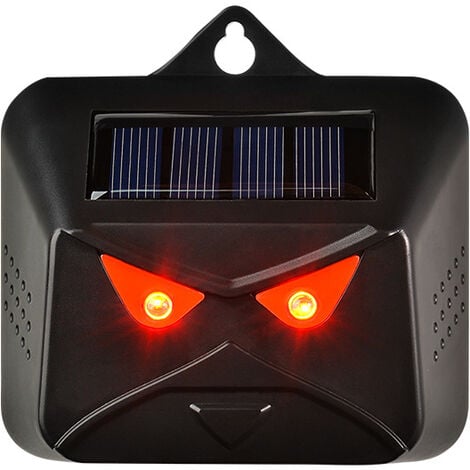 Répulsif solaire contre les animaux sauvages tels que les ratons laveurs, les chevreuils, les renards, les sangliers, etc. - 4 répulsifs efficaces avec lumière LED rouge