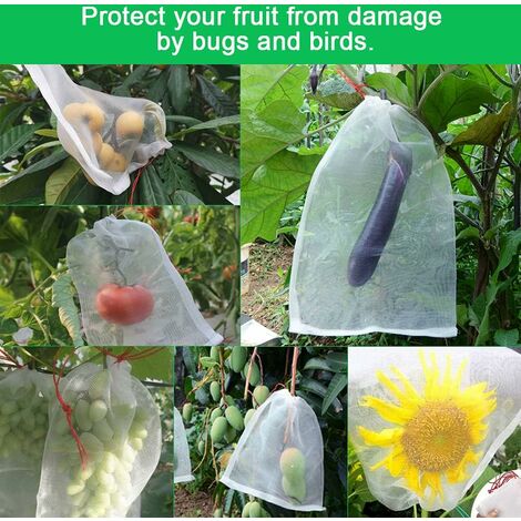 100 Pièces Sac Protection Fruits 1015CM, Filet Anti Insecte Filet