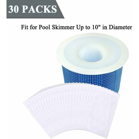 30 Pièces Pool Skimmer Socks, Chaussettes d'écumeur de Piscine Perfect  Filter Savers pour Panier de